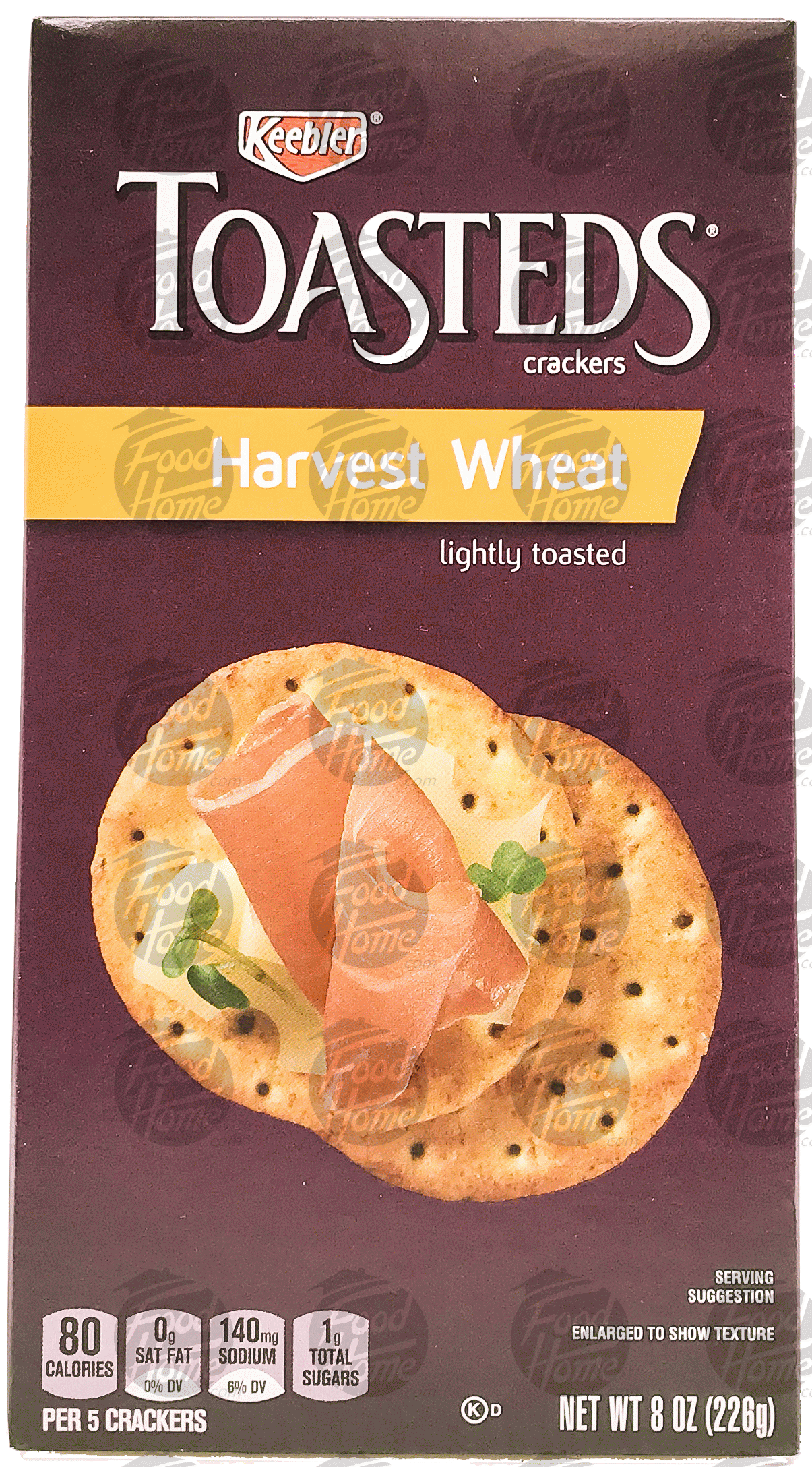 Keebler Toasteds harvest wheat lightly toasted crackers, box Full-Size Picture